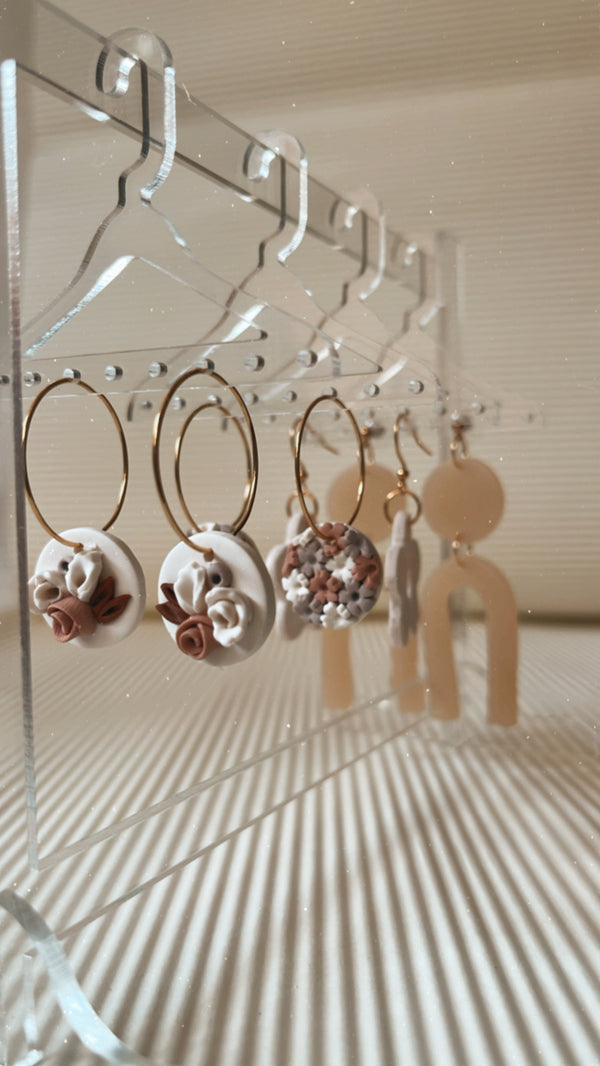 Floral hoop earrings by Something Handmade | 100% of proceeds support our maker workshop