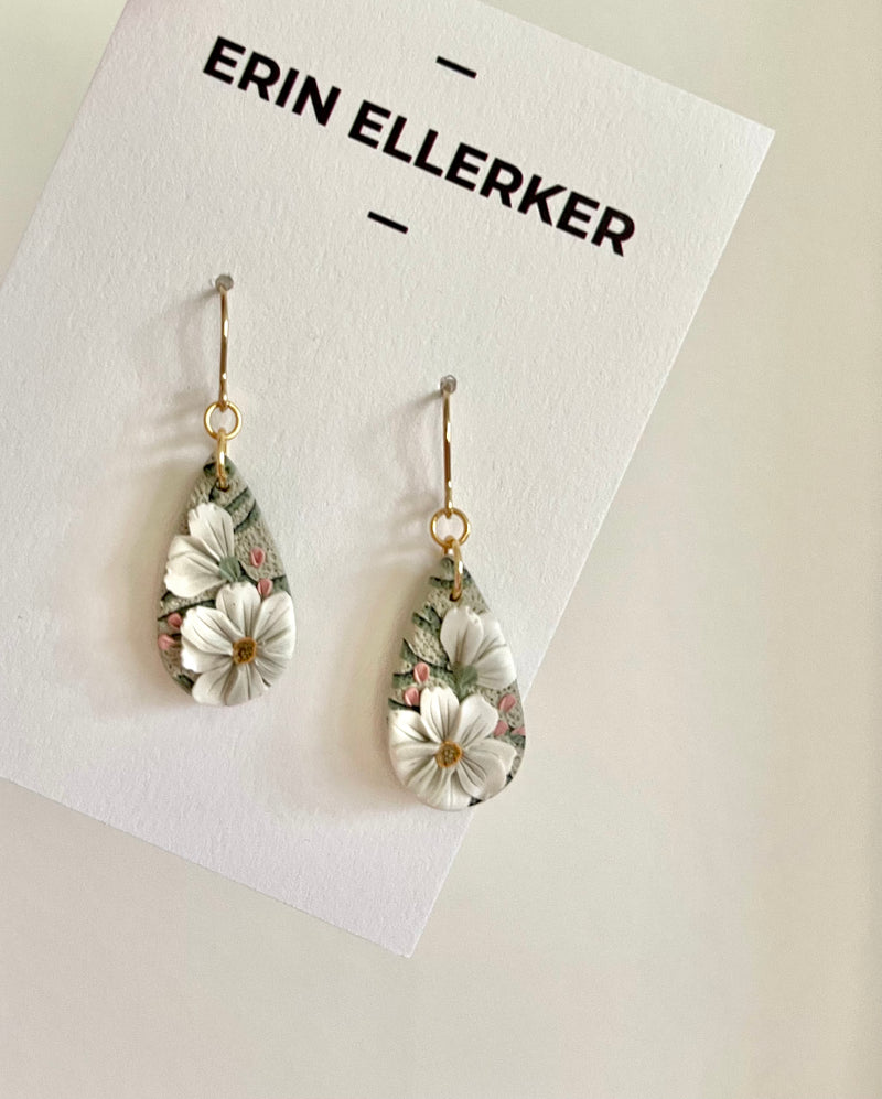 Cosmo earrings by Erin Ellerker + Scrunchies by Hathaway Comforts | 100% of proceeds support our 2024 maker workshop