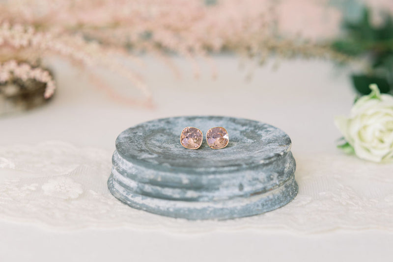 mother's day bundle | oversized kitchen/hand towel | square cushion cut crystal | sterling silver & rose gold | 10mm