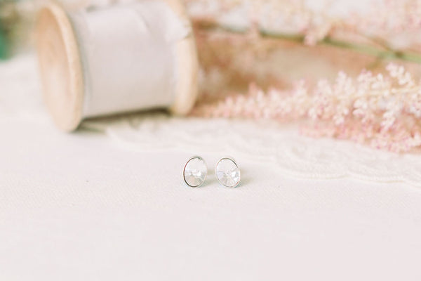petite oval studs | sterling silver (925) | 24k gold over sterling silver | 24k rose gold over 925 | 8mm