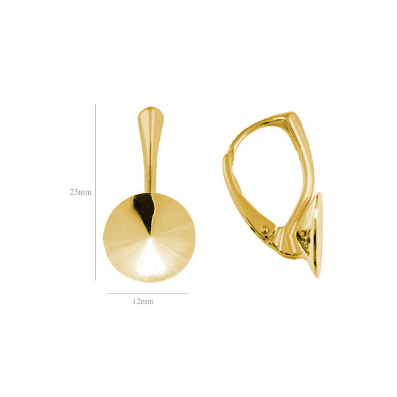 Our classic crystal lever back earrings | sterling silver (925) or 24k gold plated | 12mm