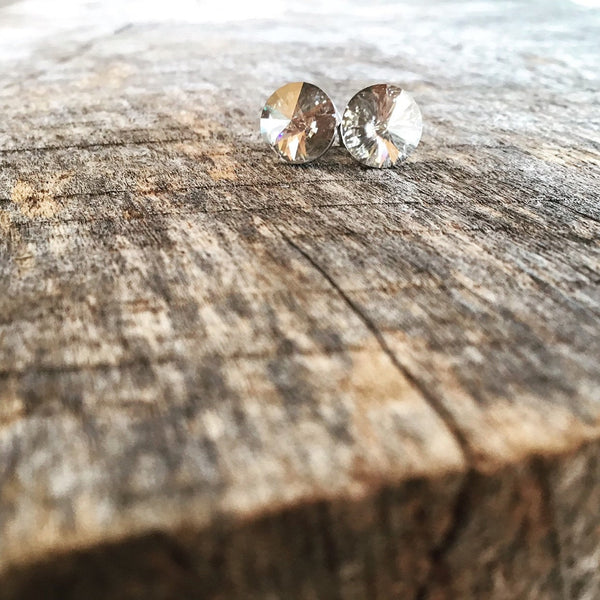 mini crystal earrings | stainless steel | 8mm